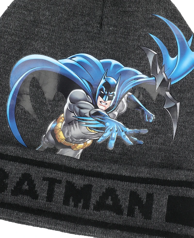 Batman Boys' Graphic Hat and Gloves, 2 Piece Set