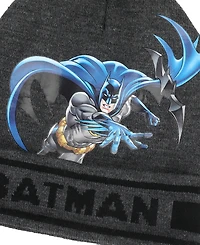 Batman Boys' Graphic Hat and Gloves, 2 Piece Set