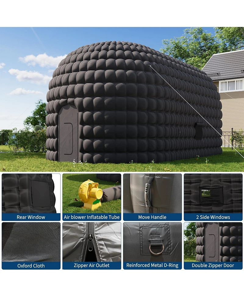 homfan 33 x 18 x15 Ft Inflatable Party Tent with Oxford Fabric, Heavy Duty Event Canopy Shelter for Party, Wedding Bbq Outdoor Gathering