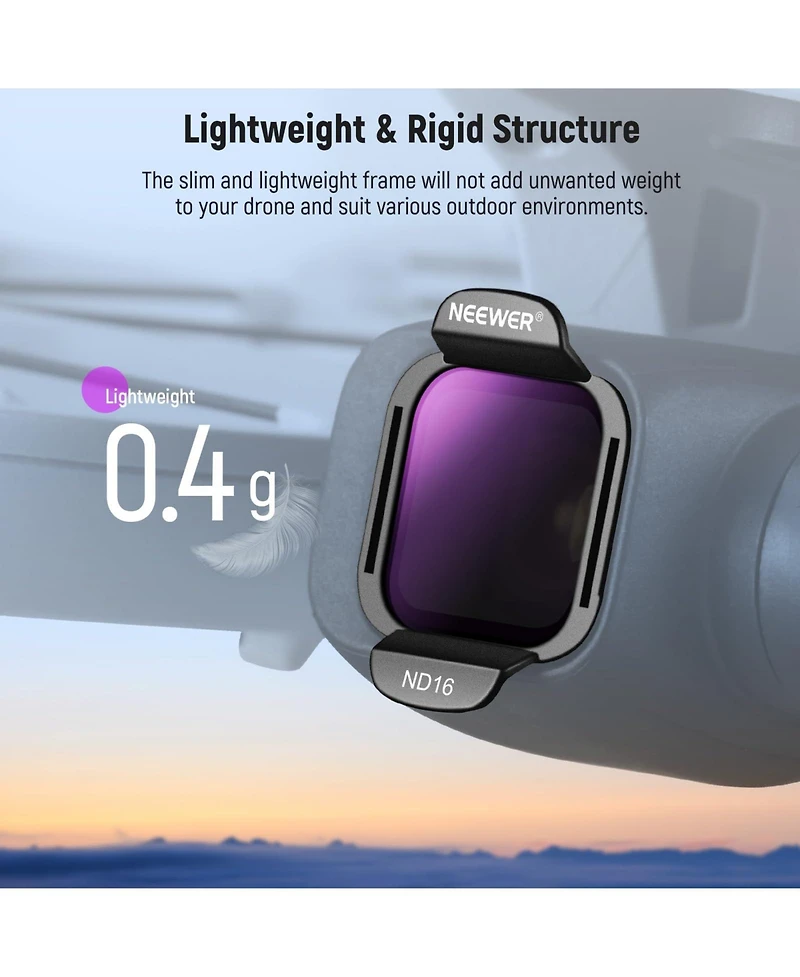 Neewer Fl-N34 Camera Lens Accessory with ND8, ND16, ND32 for Dji Flip/Lito X1 Drone