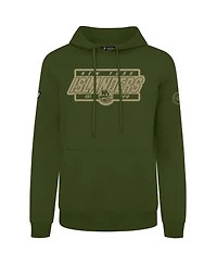 LevelWear Men's Olive New York Islanders Podium Pullover Hoodie