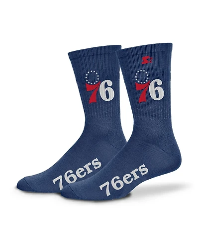 Starter Men's and Women's Royal Philadelphia 76ers Satin Crew Socks