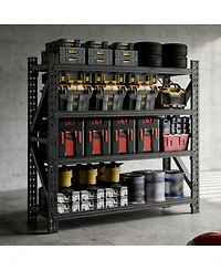 Viyet 71"Width Industrial Metal Shelving - 5000lbs Capacity 4-Tier Heavy Duty Garage Rack