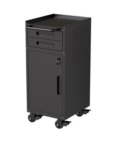 Viyet 34 Slim Rolling Tool Cabinet Space Saving Narrow Storage With Lockable Door 2 Drawers