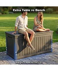 Viyet 260-Gallon Xxl Outdoor Deck Box