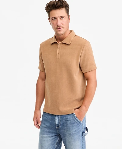 Sun + Stone Men's Short-Sleeve Knit Polo Shirt, Macy's Exclusive