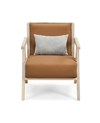 Slickblue Modern Accent Chair with Rubberwood Frame and Upholstery
