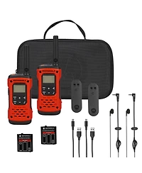 Motorola Solutions, Portable Frs, T605_H2O, Talkabout Two-Way Radios Rechargeable Walkie Talkie, 22 Channel, 35 Mile, Orange W/Black, 2 Pack