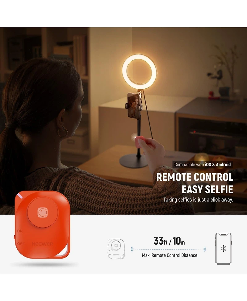 Neewer RH8B Ring Light with 18W for select iPhone models