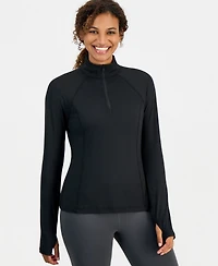Id Ideology Women's Long-Sleeve Mock-Neck Quarter-Zip Pullover, Macy's Exclusive