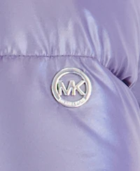 Michael Kors Girls' 5-16 Pearlized Stadium Length Long-Sleeve Jacket