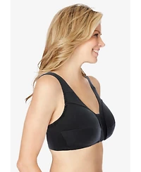 Comfort Choice Women's Cotton Front-Close Wireless Bra