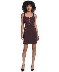 Karl Lagerfeld Paris Women's Faux Suede Sheath Dress
