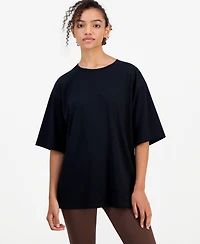 Id Ideology Women's Boyfriend Cotton-Blend Short-Sleeve T-Shirt, Macy's Exclusive