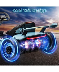 homfan 24V Go Kart, Dual 150W/300W Motors, Adjustable Seat, Drift and Sport Modes, Big Battery, Eva Tires, Led Lights, Up to 8mph