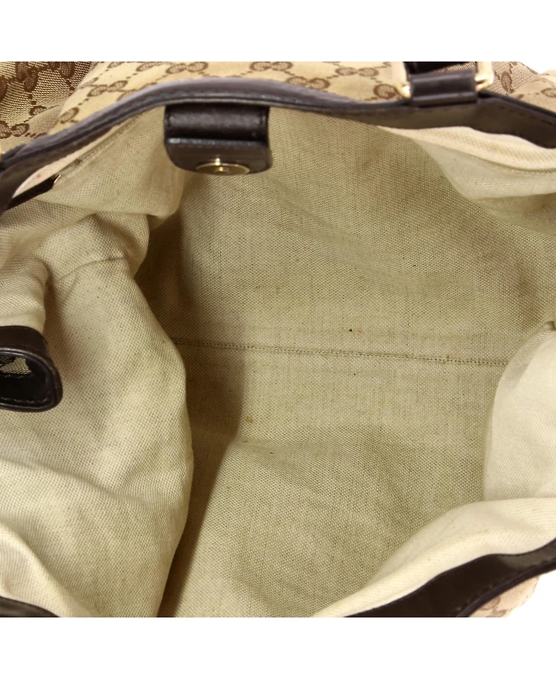 Pre-Owned Gucci Medium Sukey Tote Gg Canvas with Leather