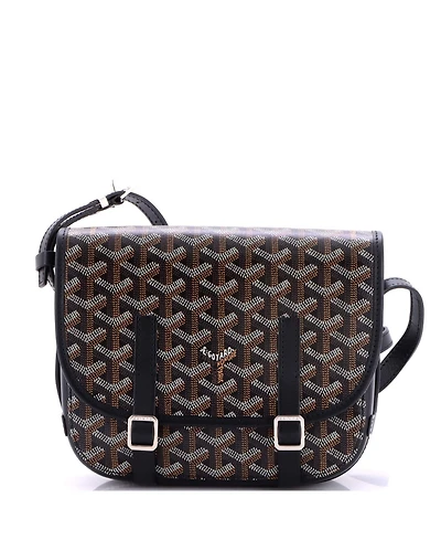Pre-Owned Goyard Pm Belvedere Messenger Bag Coated Canvas with Leather