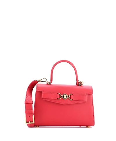 Pre-Owned Versace Small Medusa 95 Top Handle Bag Leather