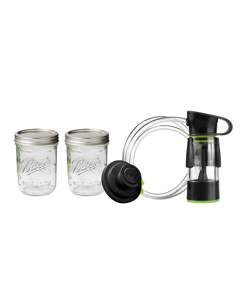 Ball Mason Jar Vacuum Sealer Kit with Handheld Sealer and Jar Seal Lids - Wide Mouth