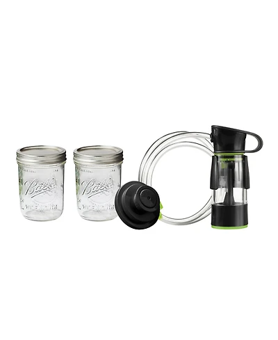 Ball Mason Jar Vacuum Sealer Kit with Handheld Sealer and Jar Seal Lids - Wide Mouth