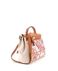 Pre-Owned HERMES 31 Herbag Zip Pegase Pop Toile and Leather