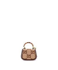 Pre-Owned Gucci Mini Bamboo 1947 Top Handle Bag Jumbo Gg Canvas
