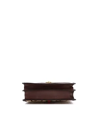 Pre-Owned Gucci Small Ophidia Flap Top Handle Bag Jumbo Gg Canvas