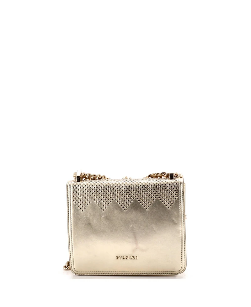 Pre-Owned Bvlgari Small Serpenti Forever Square Shoulder Bag Full Studded Leather