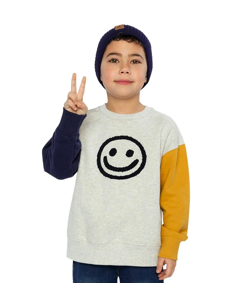 Deux par Toddler Boy 2T -5T Fleece Sweatshirt Heather