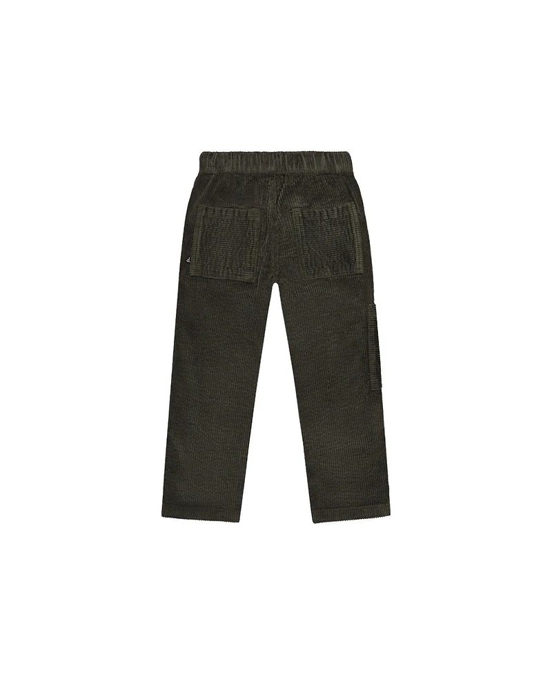 Deux par Little and Big Boy Stretch Corduroy Pants with Cargo Pocket