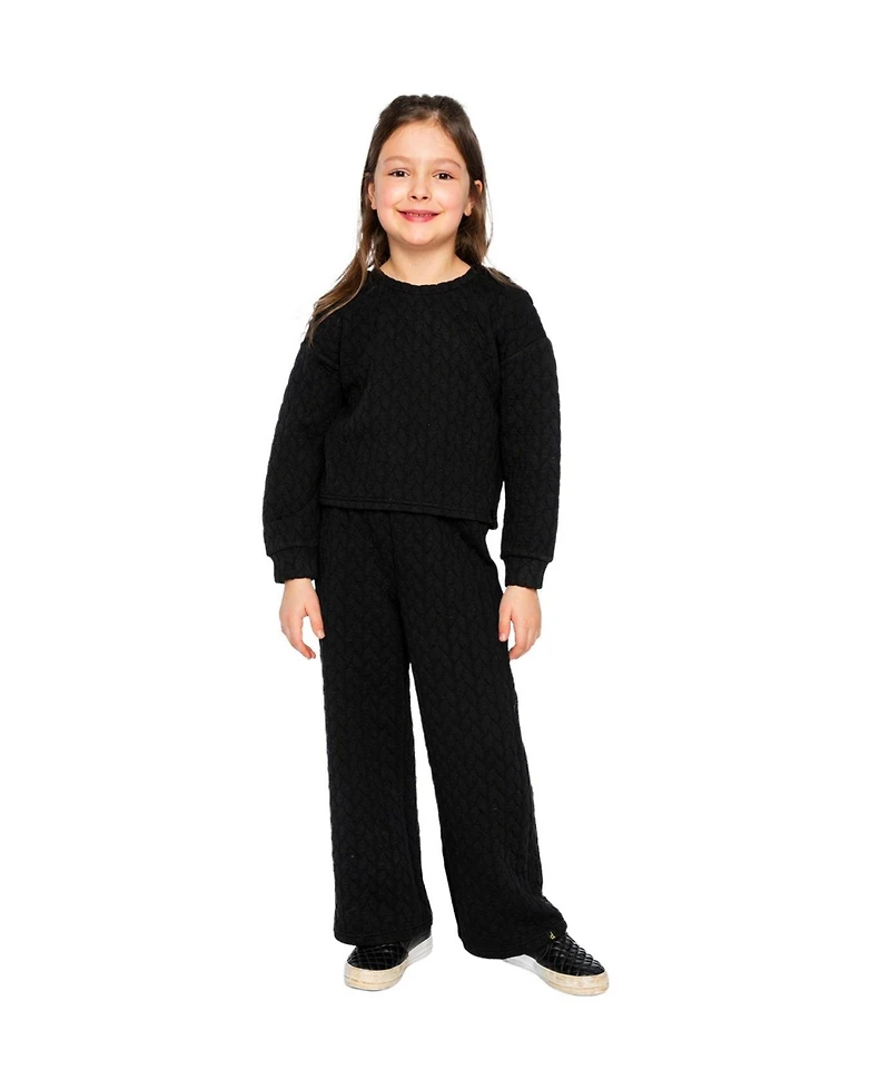 Deux par Toddler Girl 2T-5T Wide Leg Jacquard Pants