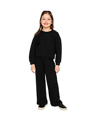 Deux par Toddler Girl 2T-5T Wide Leg Jacquard Pants