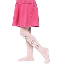 Deux par Deux Toddler Girl ( size 3,4 ) Knit Tights Pale Dusty