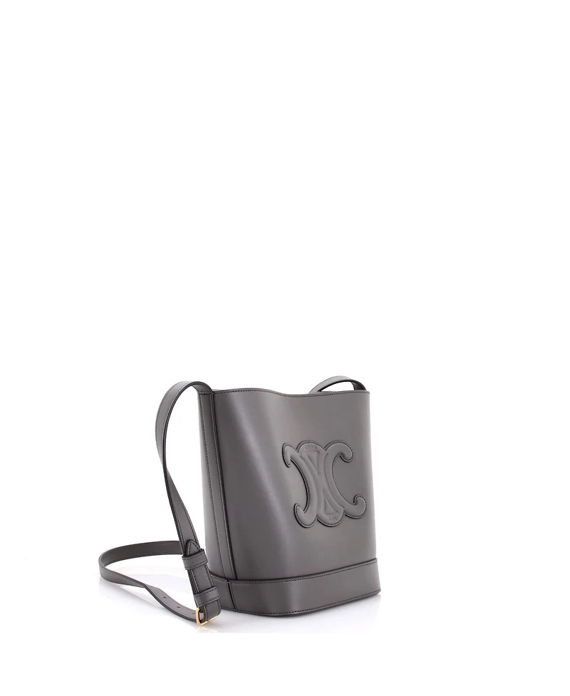 Pre-Owned Celine Small Cuir Triomphe Bucket Bag Leather