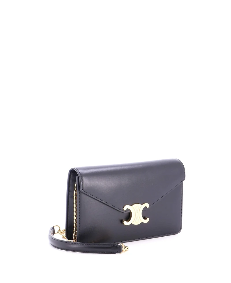 Pre-Owned Celine Margo Triomphe Wallet on Chain Leather