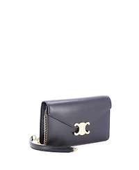Pre-Owned Celine Margo Triomphe Wallet on Chain Leather