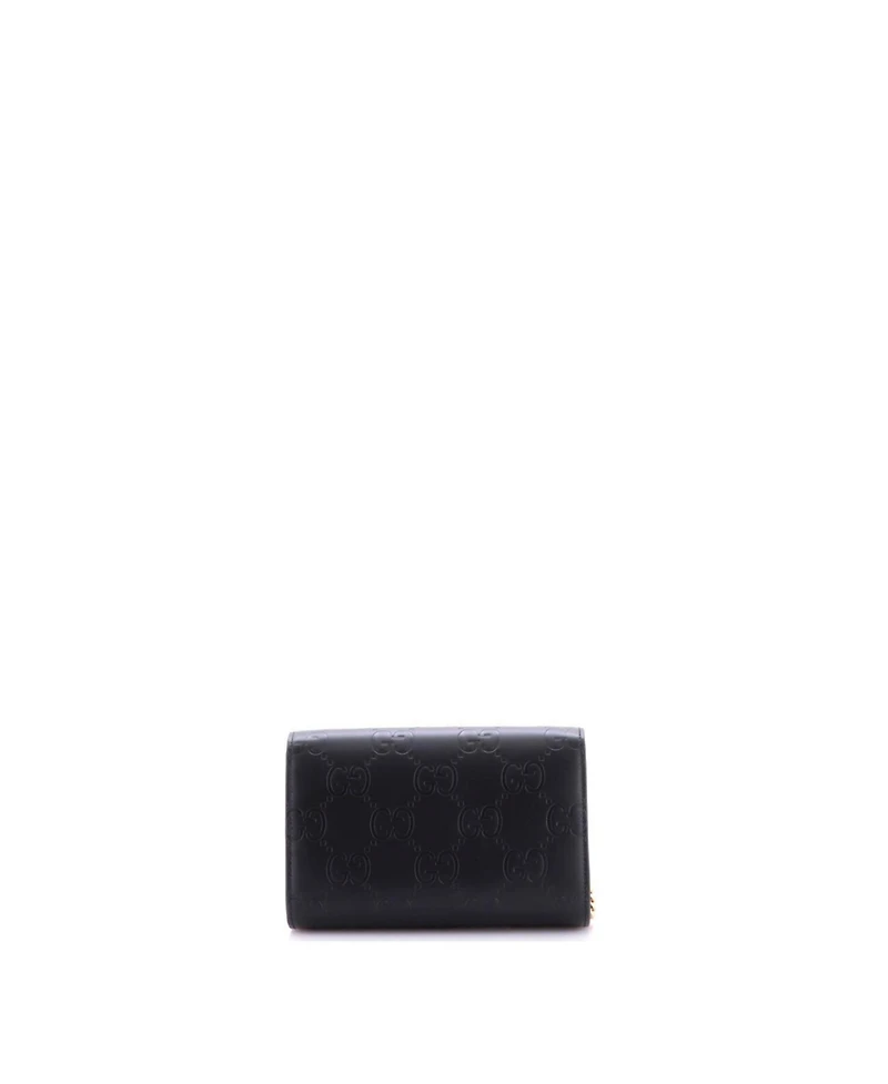 Pre-Owned Gucci Envelope Wallet on Chain Guccissima Leather