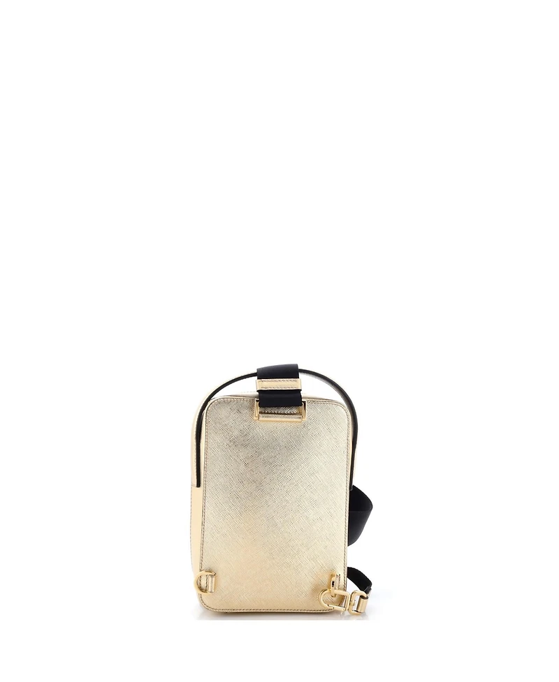 Pre-Owned Prada Brique Top Handle Sling Bag Saffiano Leather