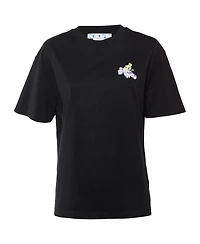Pre-Owned Off-White Women's Floral Logo Cotton T-Shirt