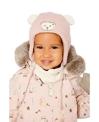 Deux par Deux Baby Girl 3-24 Months Winter Knit Hat with Ear Flaps and Ears