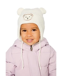Deux par Deux Baby Unisex 3M-24M Winter Knit Hat with Ear Flaps and Ears