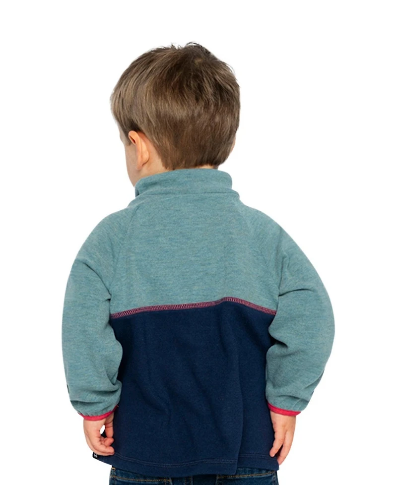 Deux par Toddler Boys 2T-5T Zip Mock Neck Top