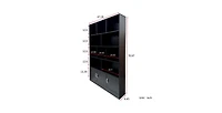 flynama 70.87 Inch Tall 10-Cube Bookshelf With 3 Closed Doors Home Storage Cabinet