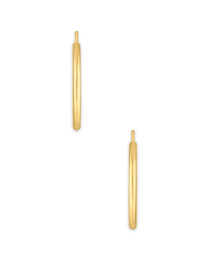 Macy's Polished Continuous Hoop Earrings in 10k Yellow Gold
