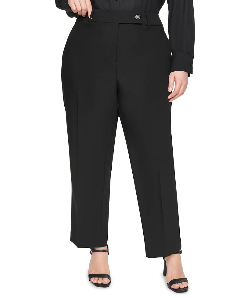 Karl Lagerfeld Paris Plus Mid-Rise Ankle Pants