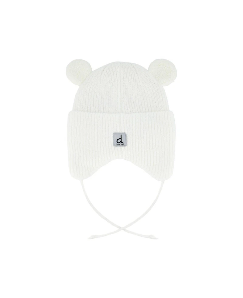 Deux par Deux Toddler Unisex 2-3 Winter Knit Hat with Ear Flaps and Ears