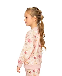 Deux par Deux Toddler Girl Sweatshirt Printed Flowers