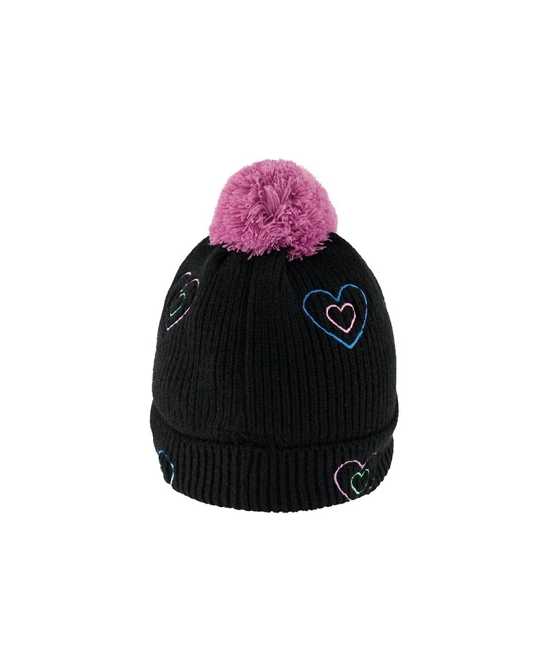 Deux par Deux Little and Big Girl's (5-14) Winter with Pompom Knit Hat