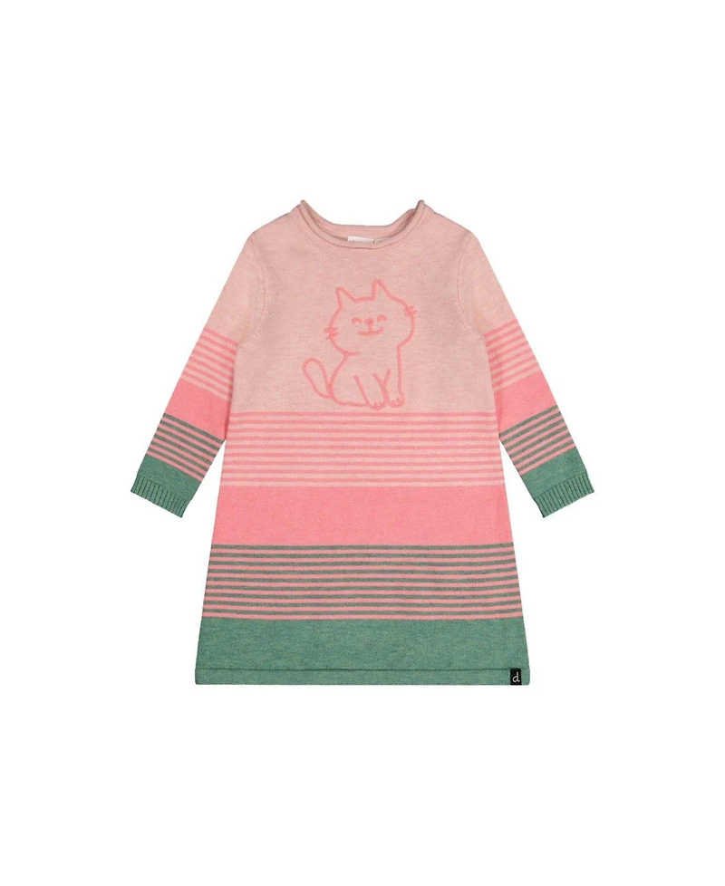 Deux par Little and Big Girl 6-8 Knitted Stripe Dress