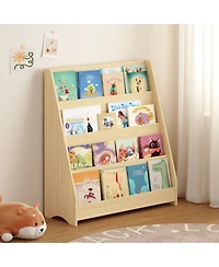 flynama 4-Tier Kids Bookshelf Display Shelf for Bedroom and Playroom